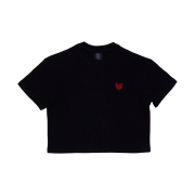 Over The Pitch PSG small heartembroidery crop t