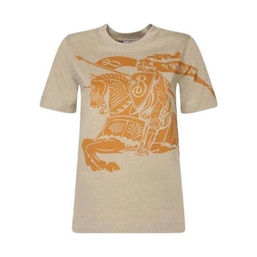 (W) Burberry Prorsum Print Round T-Shirt Light Khaki