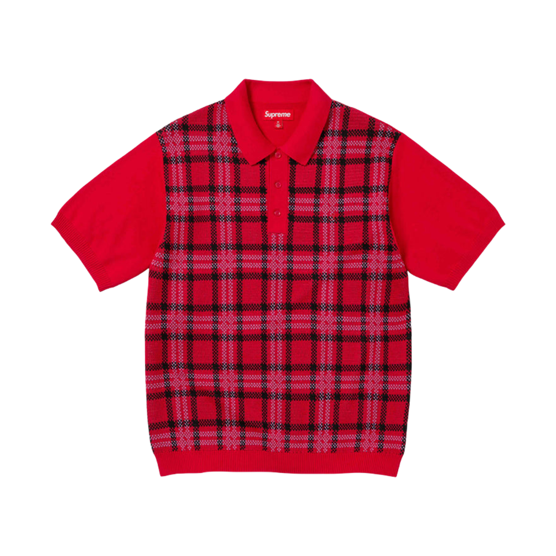 Supreme plaid knit s/s polo black Lサイズ S 黒 Supreme Plaid Knit S/S Polo Black 新品 - メルカリ