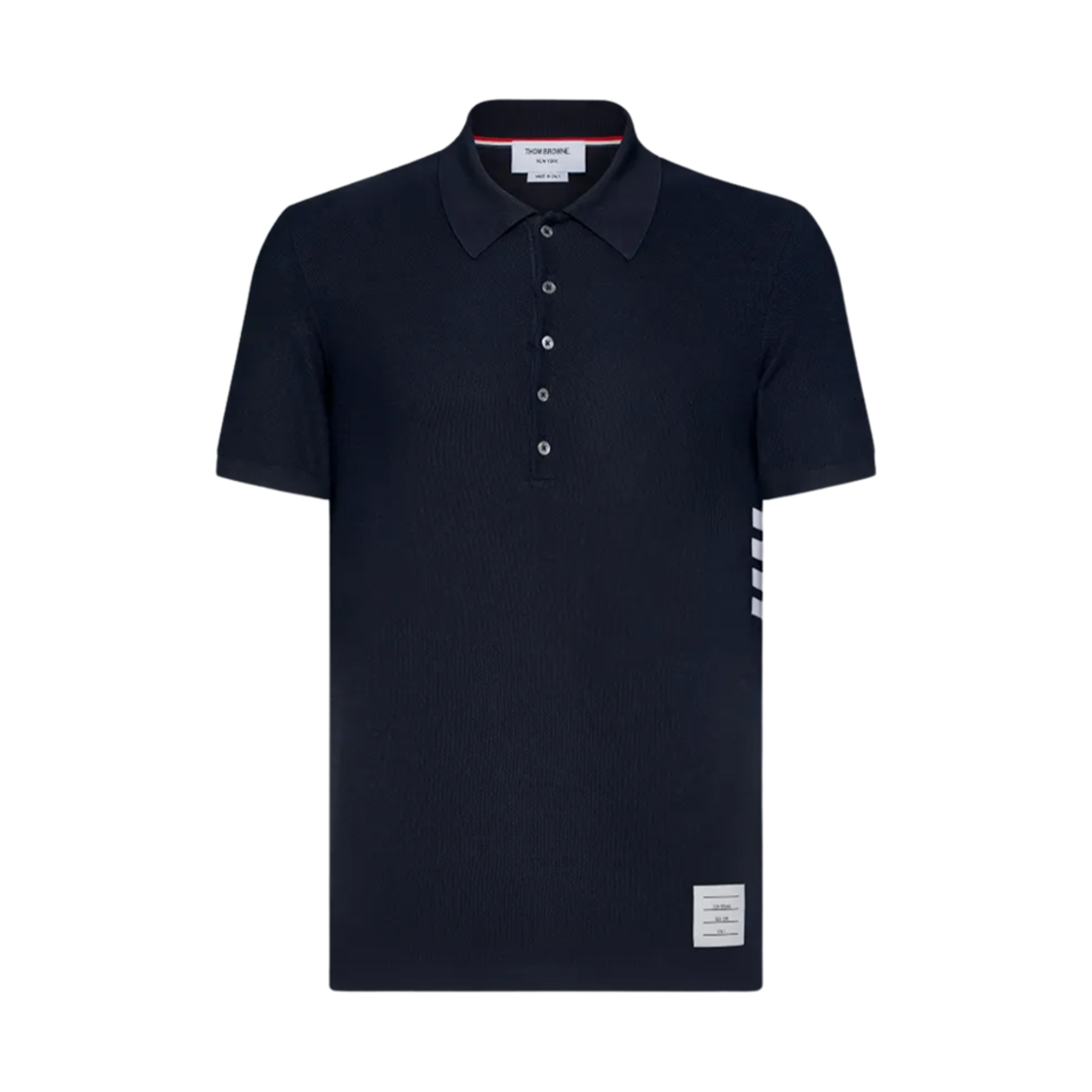 MJP110P-00050-415 Thom Browne Classic Pique 4-Bar Short Sleeve Polo Navy