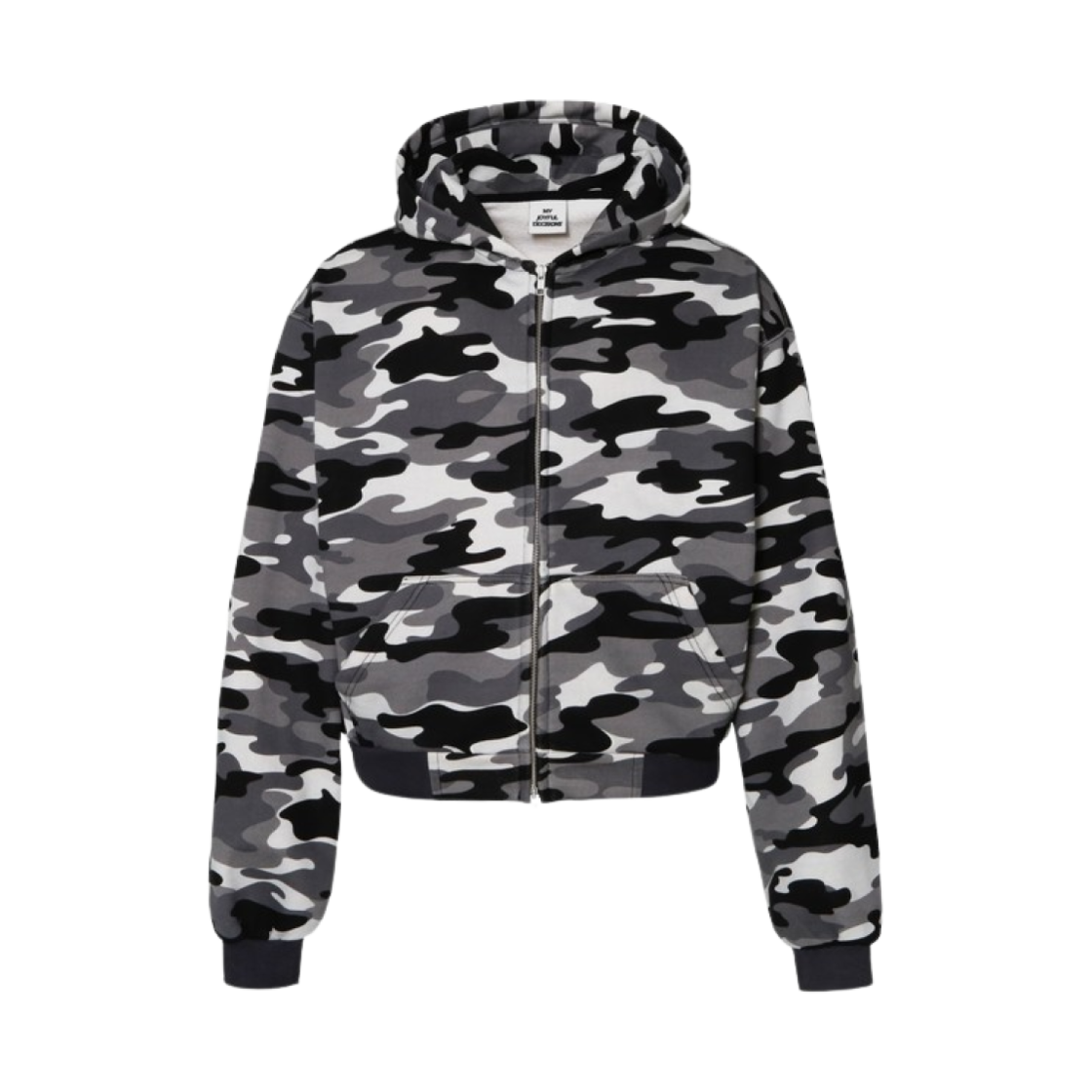 - MJD Camo Cropped Zip Up Hoodie Multi