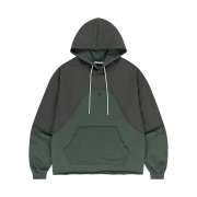 OFFGRID Curved Incision Heavy Sweat Hoodie Khaki