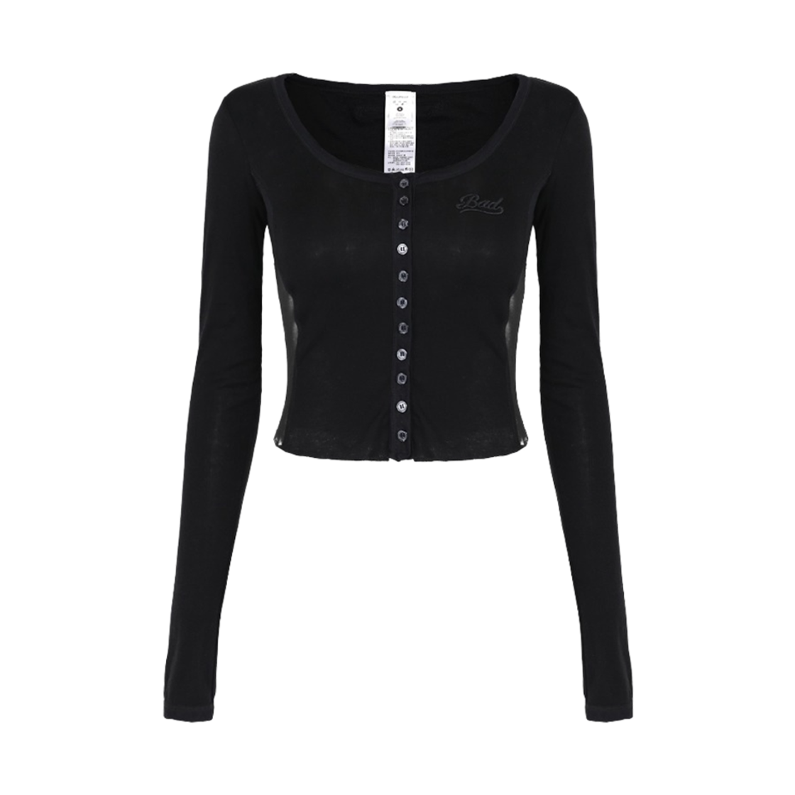 W-CDG24-013 (W) Bad Blood Second Skin Cardigan Black