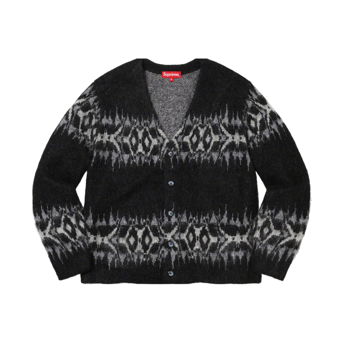 슈프림 앱스트랙트 스트라이프 가디건 블랙 - 22FW