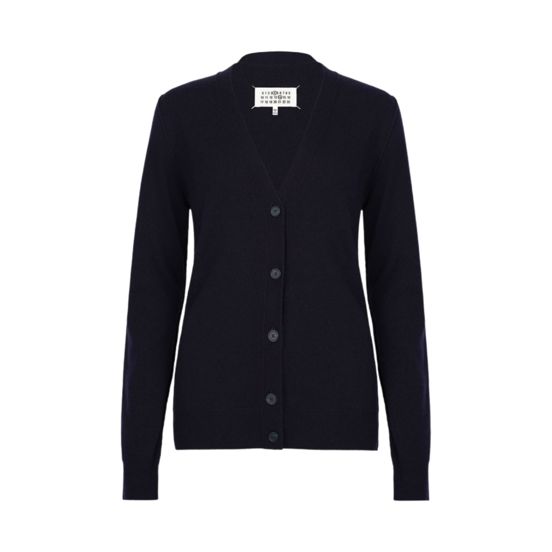 (W) 메종 마르지엘라 에코 캐시미어 가디건 네이비((W) Maison Margiela Eco Cashmere Cardigan Navy)
