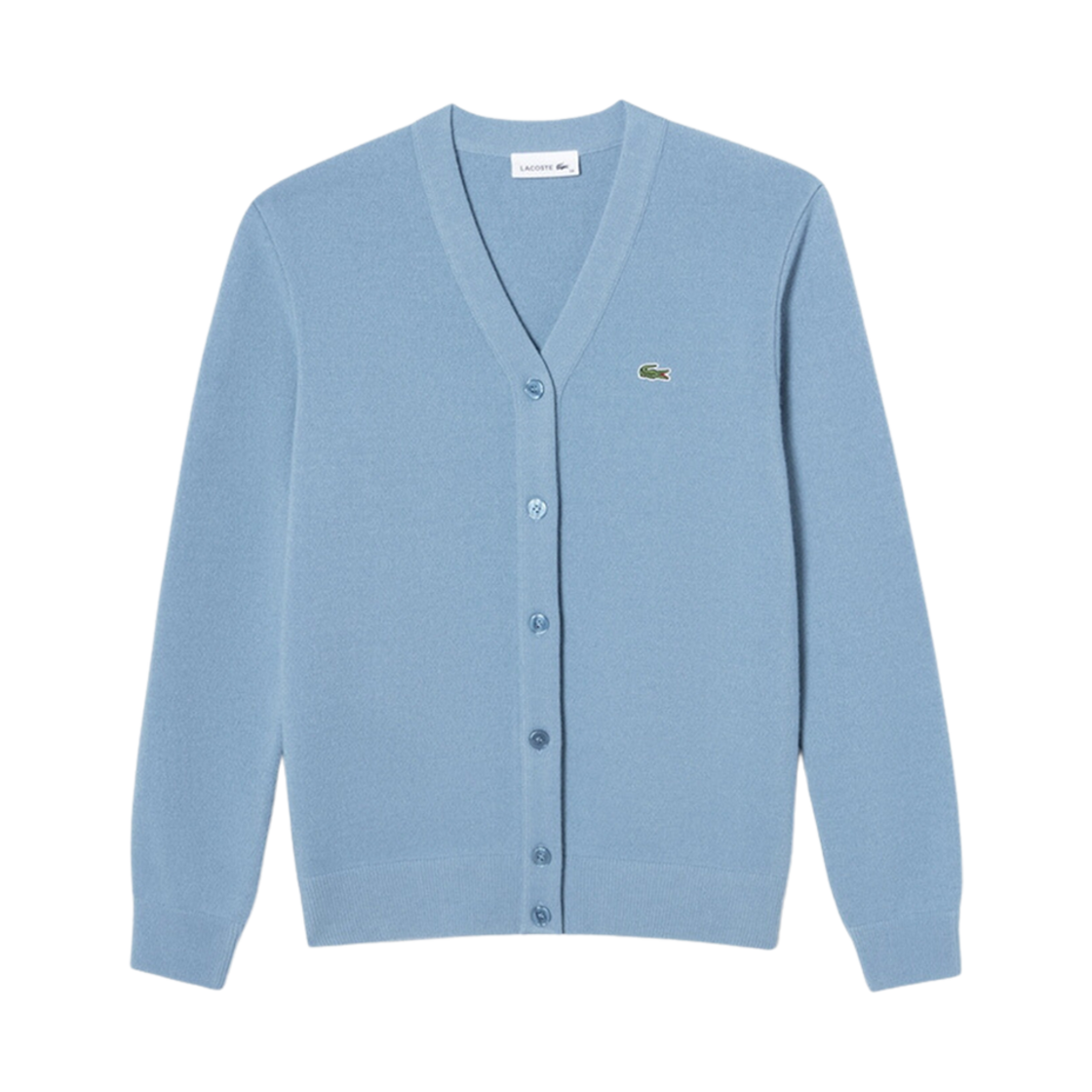(W) 라코스테 울 베이직 가디건 블루((W) Lacoste Wool Basic Cardigan Blue) - 1