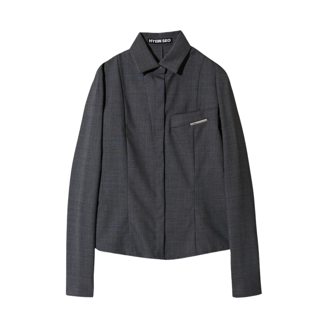 - (W) Hyein Seo Slim Wool Shirts Grey
