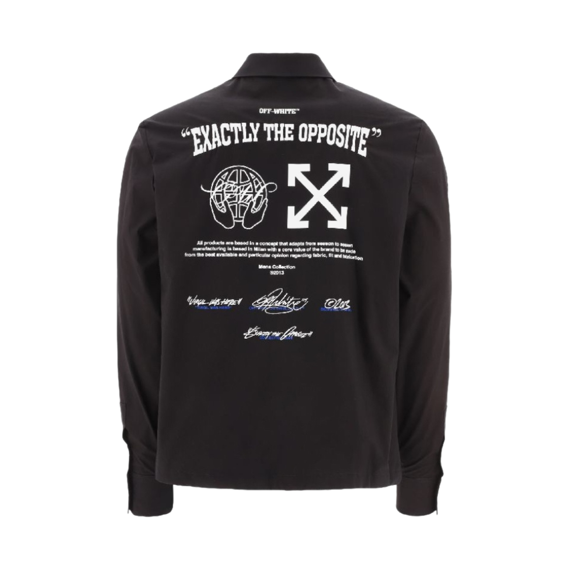 OMGE008S23FAB0031001 Off-White Exact Opp Zip Hybrid Shirt Black