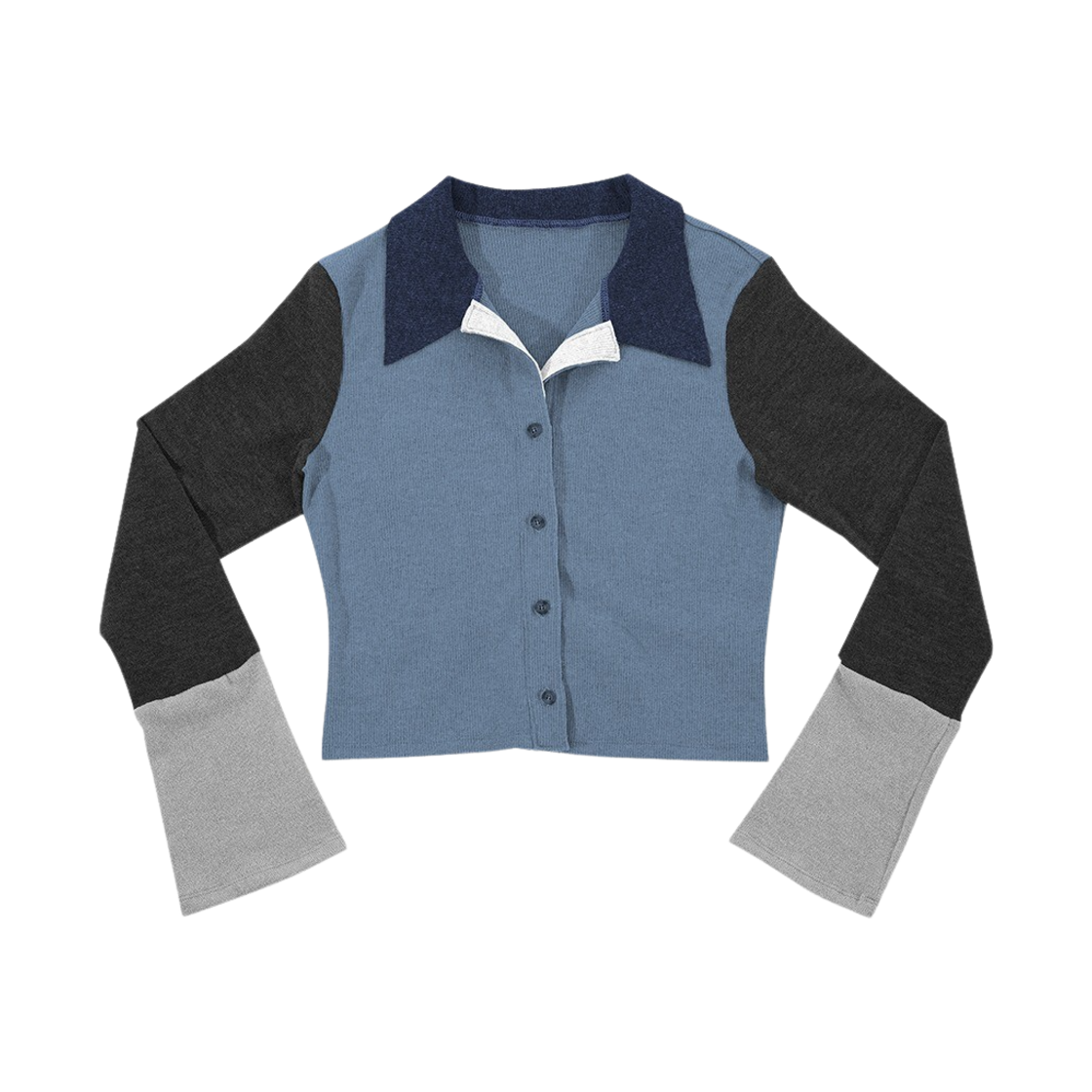 달링유어배드 우먼 멀티컬러 니트 셔츠 모노(Darling You're Bad Women Multicolor Knit Shirt Mono)