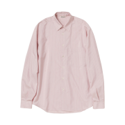 Auralee Finx Polyester Stripe Shirt Pink Beige Stripe - 23SS
