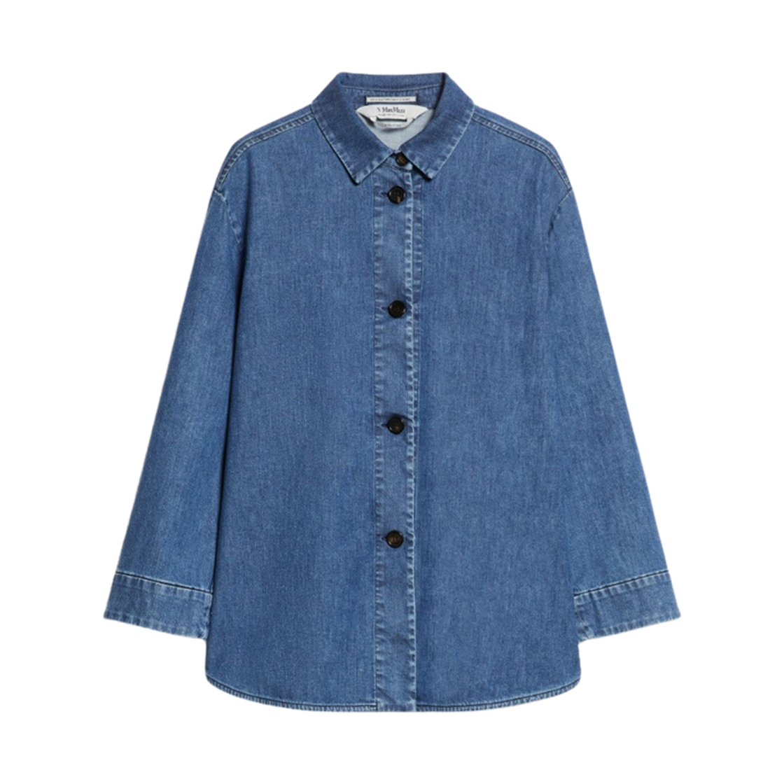 PETALI-001 (W) S Max Mara Petali Stretch Denim Shirts Midnight Blue