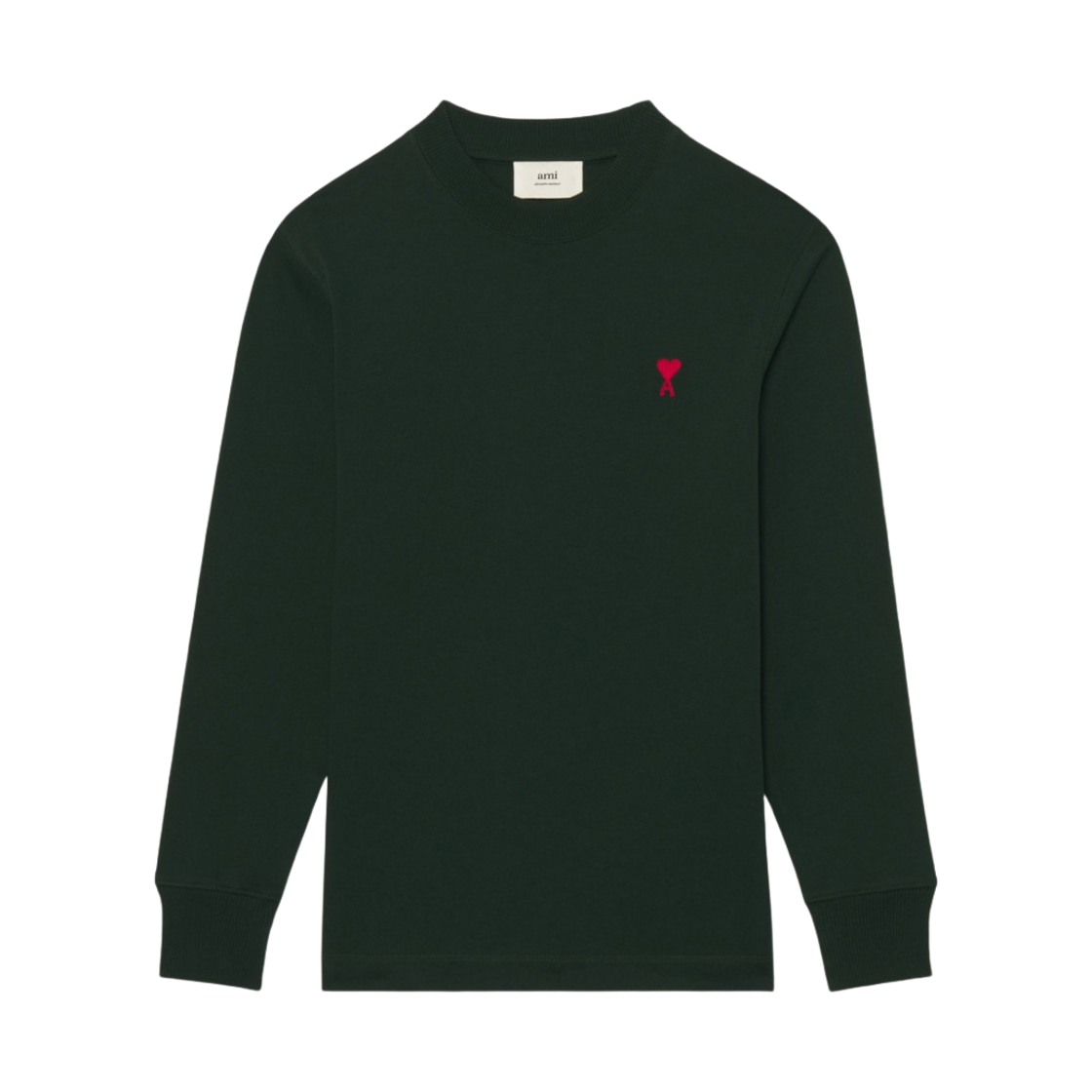 아미 스몰 하트 로고 롱슬리브 티셔츠 에버그린(AMI de Coeur LS T-Shirt Evergreen) - 1