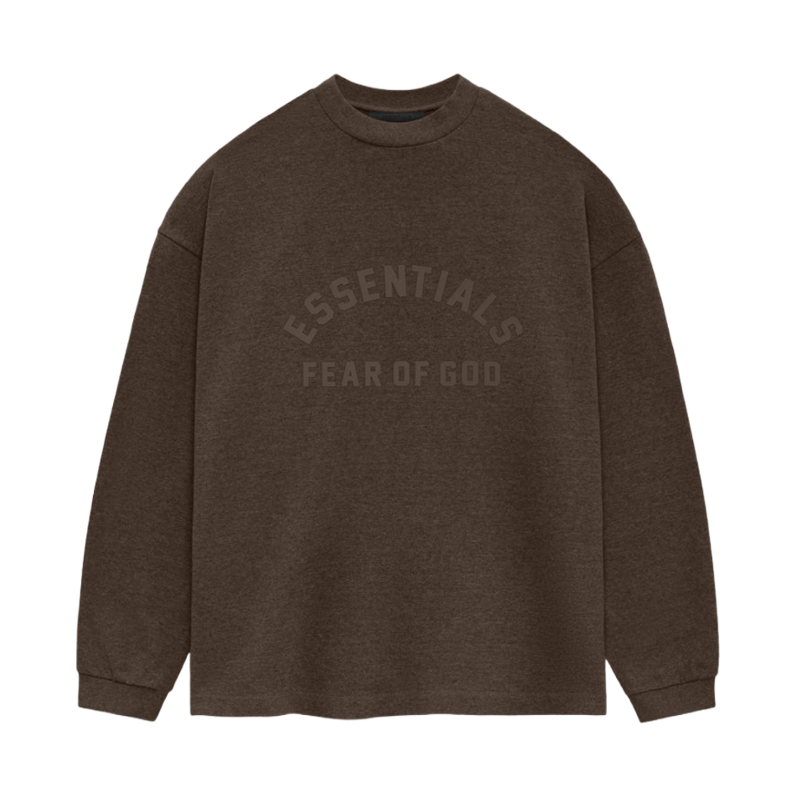 에센셜 헤비 롱슬리브 티셔츠 헤더 우드 - 24SS(Essentials Heavy Long Sleeve T-Shirt Heather Wood - 24SS) - 1