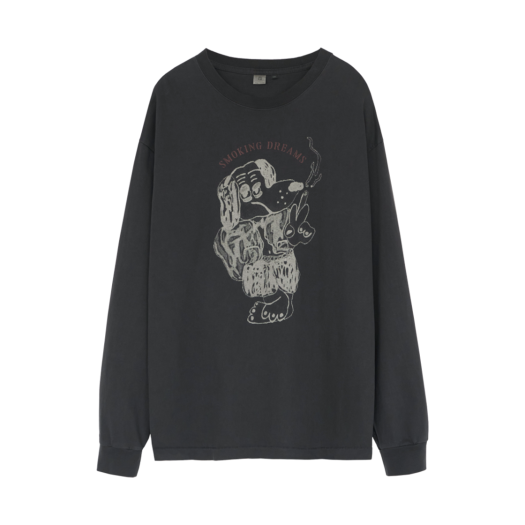 PL5PTL2202AB Polyteru Hank Long Sleeve 'Blue Dog' Purple Charcoal