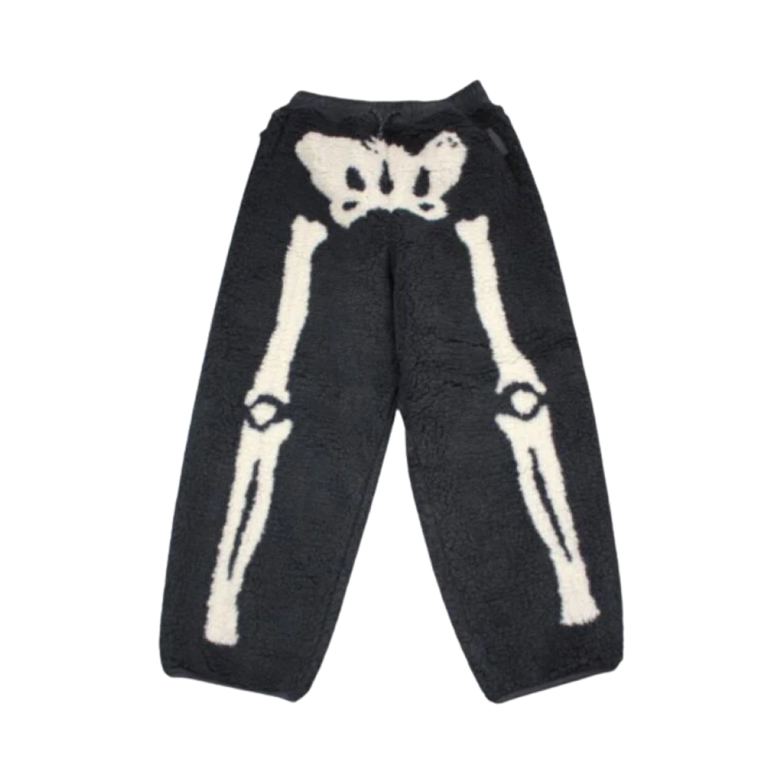 K2412LP147 Kapital Bone Boa Fleece Easy Pants Black