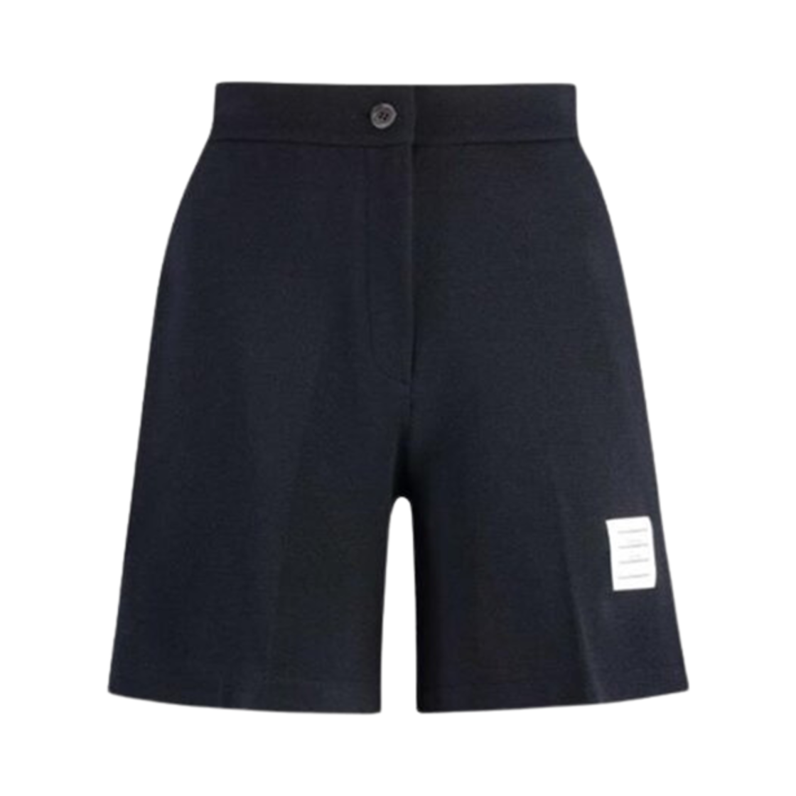 FJQ110A-J0020-415 (W) Thom Browne Logo Patch Detail Shorts Navy