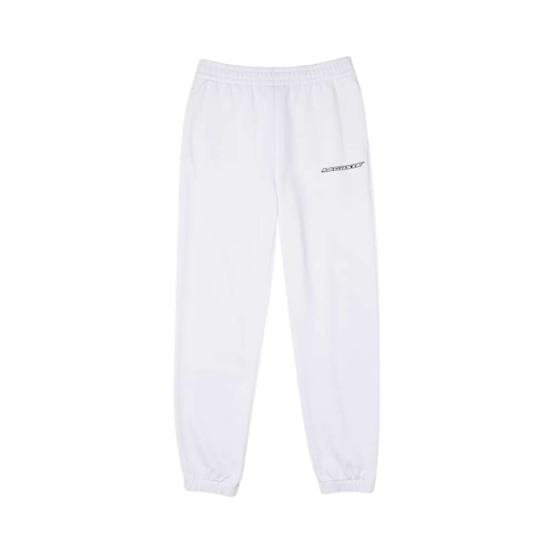(W) 라코스테 스몰 레터링 솔리드 스웨트팬츠 화이트((W) Lacoste Small Lettering Solid Sweatpants White) - 1