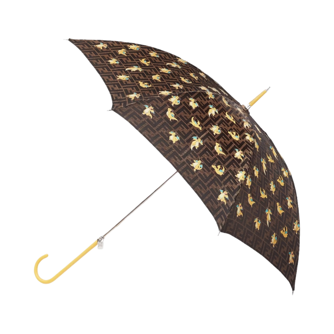 7AL044AQWPF1NVD Fendi x Fragment x Pokemon Brown Technical Fabric Umbrella Brown