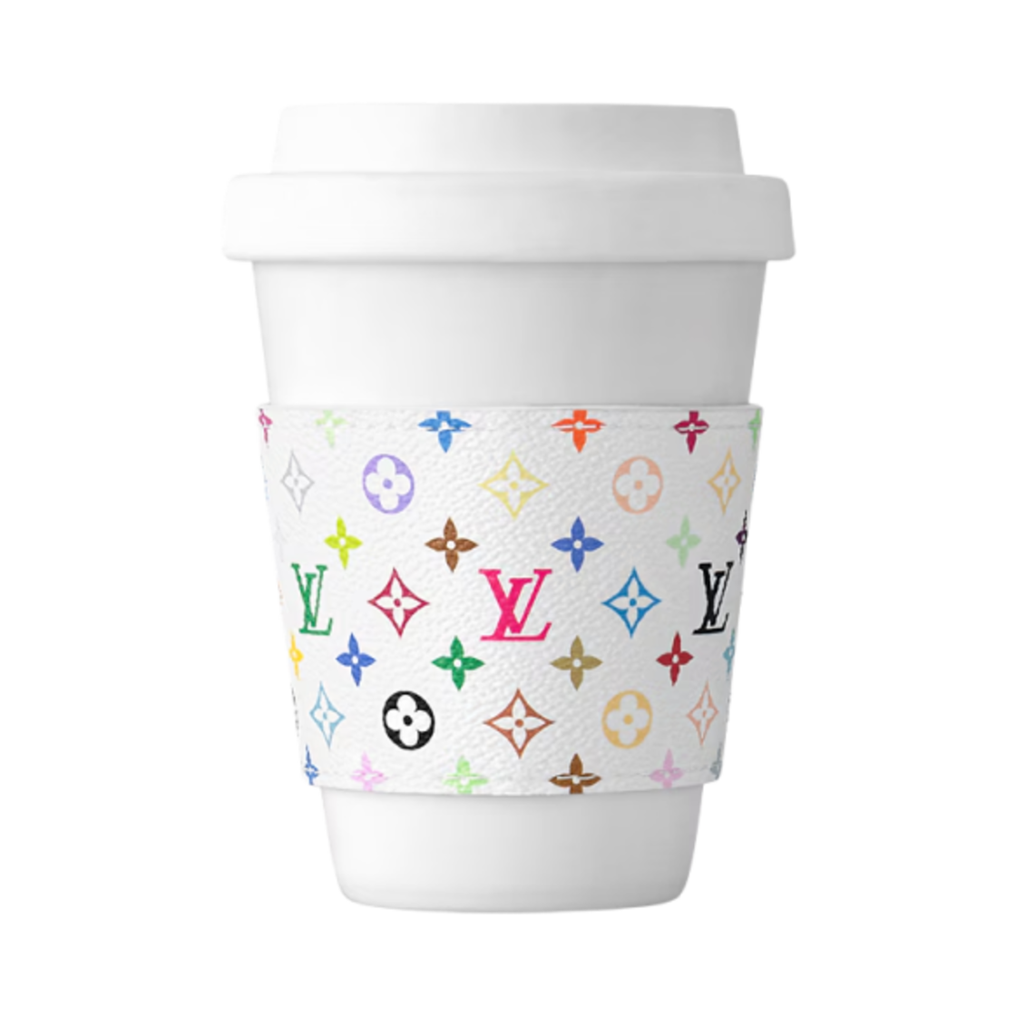 루이비통 x 무라카미 타카시 모노그램 멀티컬러 LV 컵 PM 화이트(Louis Vuitton x Murakami Takashi Monogram Multicolor LV Cup PM White)