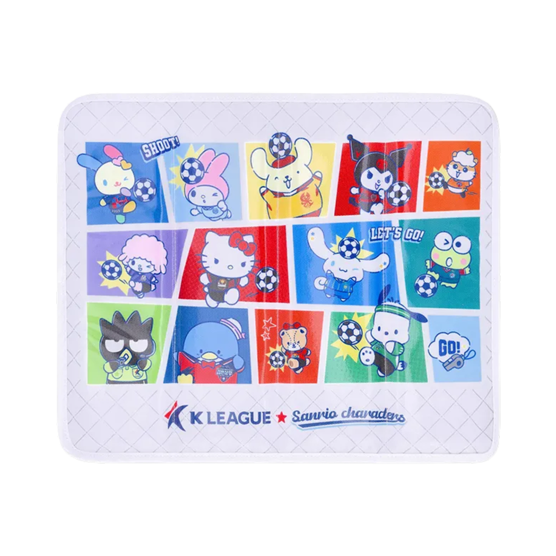 K 리그 x 산리오 캐릭터즈 단체컷 2025 4단 접이식 방석 화이트(K League x Sanrio Characters Group Cut 2025 4 Stage Folding Cushion White)