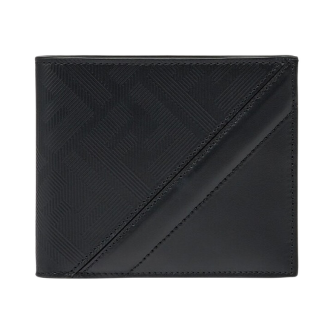 7M0169AP1TF0GXN Fendi Shadow Diagonal Bi-Fold Wallet Black