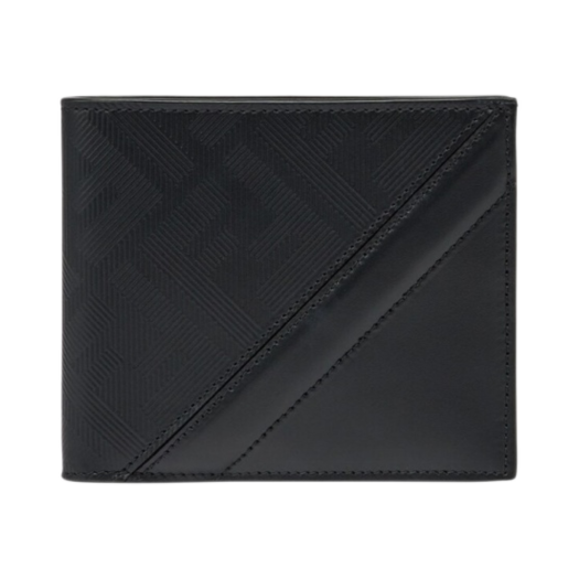 7M0169AP1TF0GXN Fendi Shadow Diagonal Bi-Fold Wallet Black