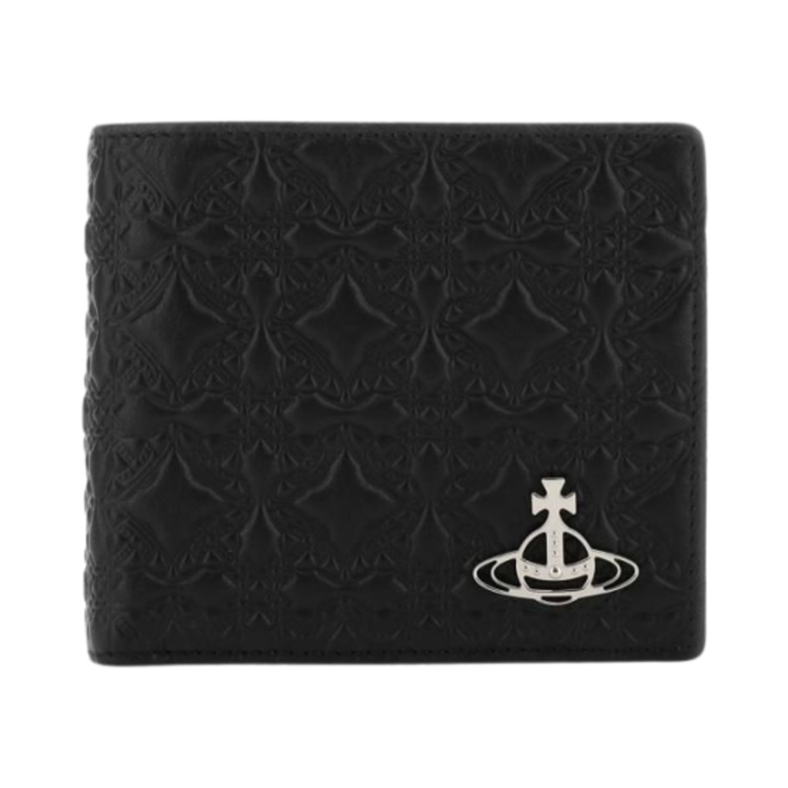 비비안 웨스트우드 엠보스드 코인 포켓 블랙(Vivienne Westwood Embossed Man Wallet With Coin Pocket Black) - 1