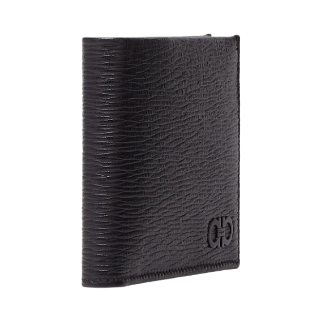 66A065-733323 Ferragamo Coin Pocket Gancini Wallet Black Dark Rain - #2