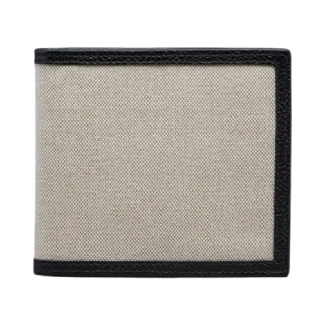 MAW242A-F0492-001 Thom Browne Cotton Canvas Leather Frame Wallet Black Neutral