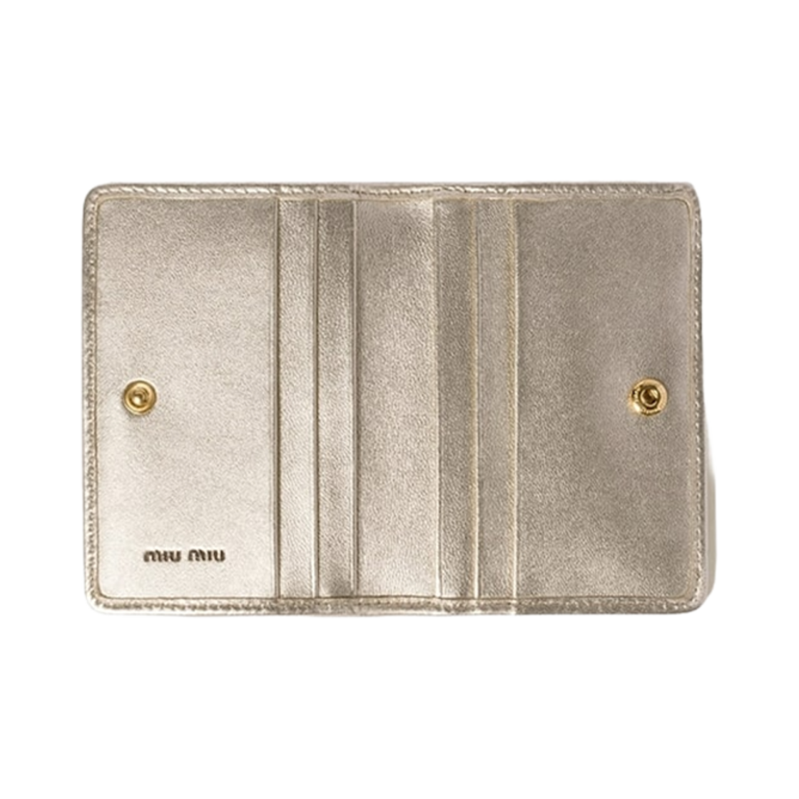 미우 미우 마테라쎄 나파 레더 카드 홀더 파이라이트(Miu Miu Matelasse Nappa Leather Card Holder Pyrite) - 2