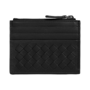 Bottega Veneta Zipped Card Case Black