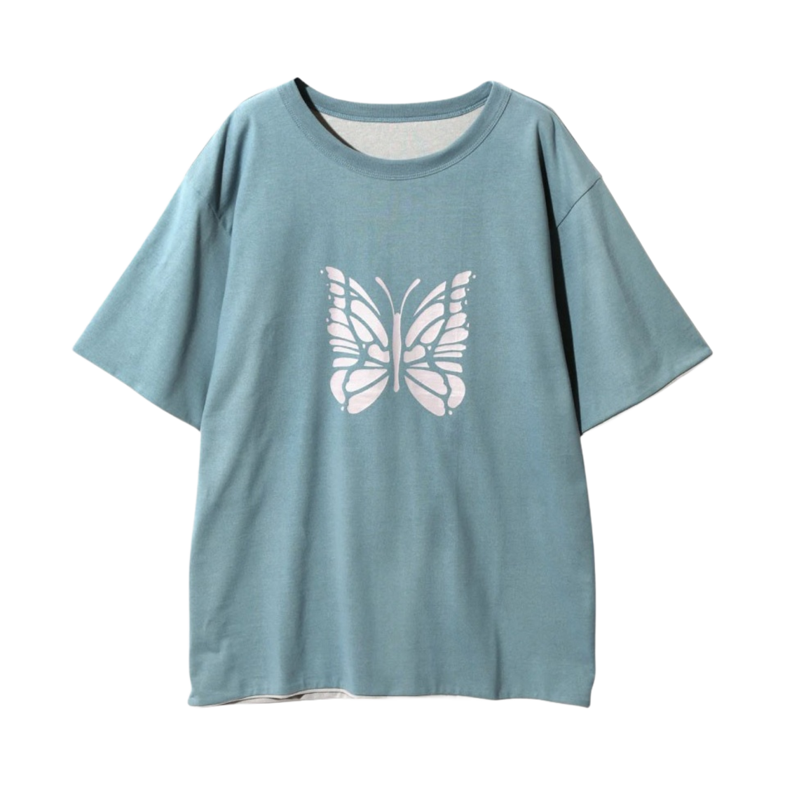 니들스 숏슬리브 리버시블 코튼 저지 티셔츠 블루(Needles S/S Reversible Cotton Jersey T-shirt Blue) - 1