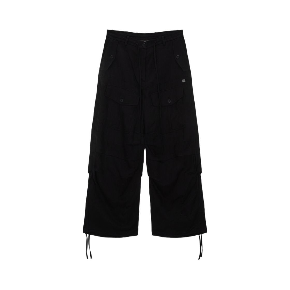 MK2434PT023M (W) Matin Kim Rayon String Cargo Pants Black
