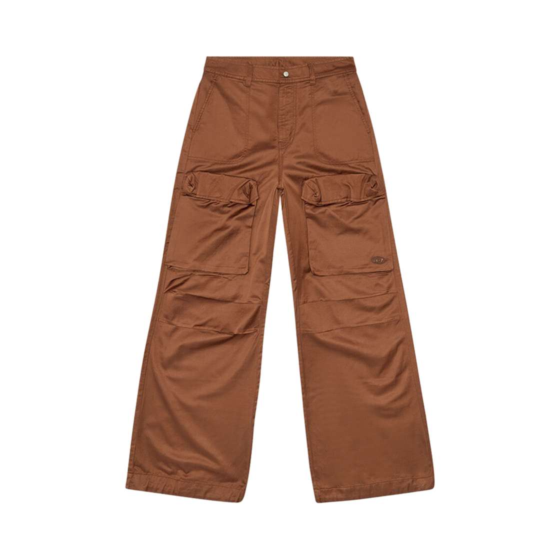 A120360CKAJ-78V (W) Diesel Cargo Pants Slub Satin Brown