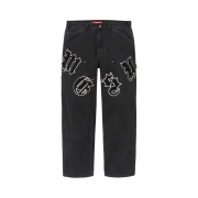 Supreme Old English Canvas Double Knee Painter Pant Black - 25SS