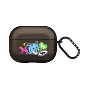 Casetify x Maison Kitsune Stickers AirPods Pro 1st/2nd Gen Impact Case Black