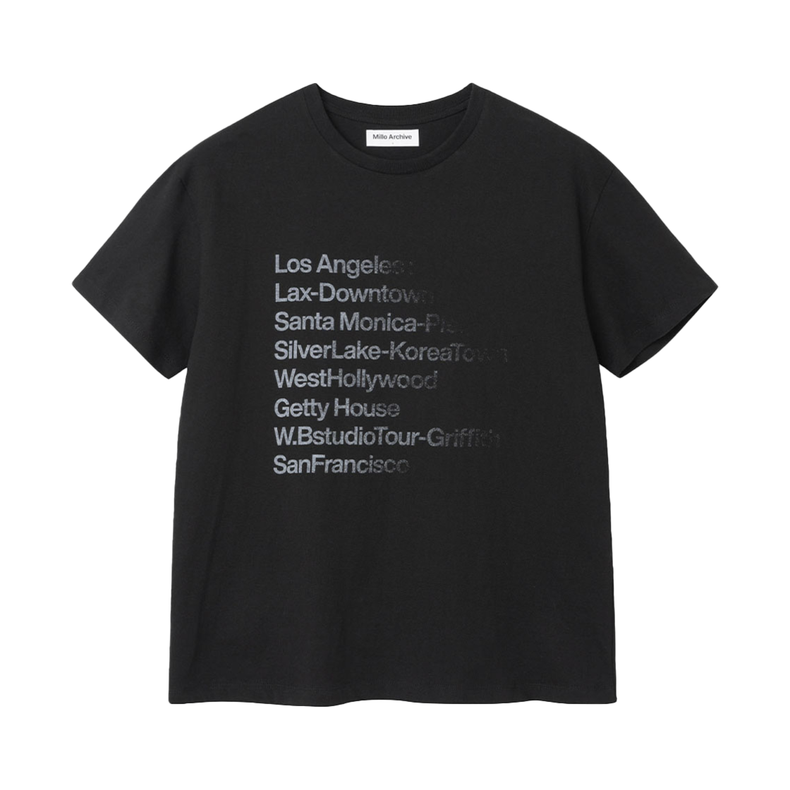 밀로 아카이브 페이디드 로스앤젤레스 티셔츠 블랙(Millo Archive Faded Los Angeles T-Shirts Black)