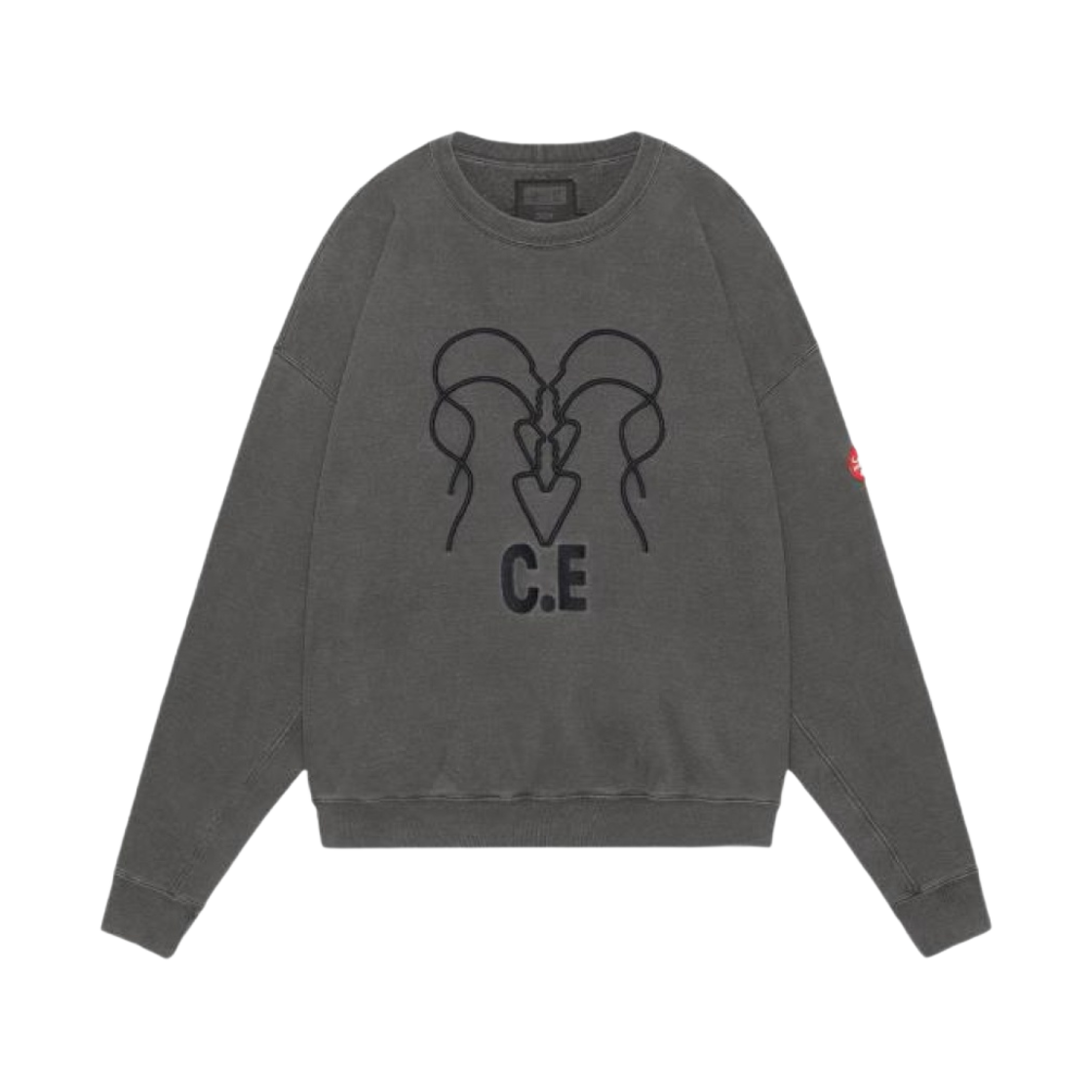 카브엠트 오버다이 WB 헤즈x4 C.E 크루넥 차콜 - 24SS(Cav Empt Overdye WB Headsx4 C.E Crew Neck Charcoal - 24SS)