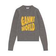 (W) Ganni Graphic Pullover High Rise