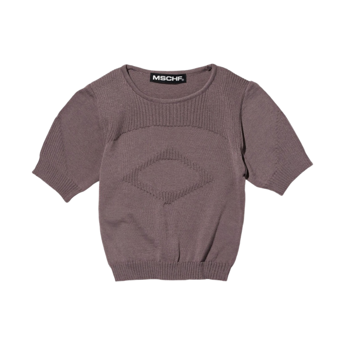 (W) 미스치프 롬버스 니트 탑 로즈 브라운((W) Mischief Rhombus Knit Top Rose Brown) - 1