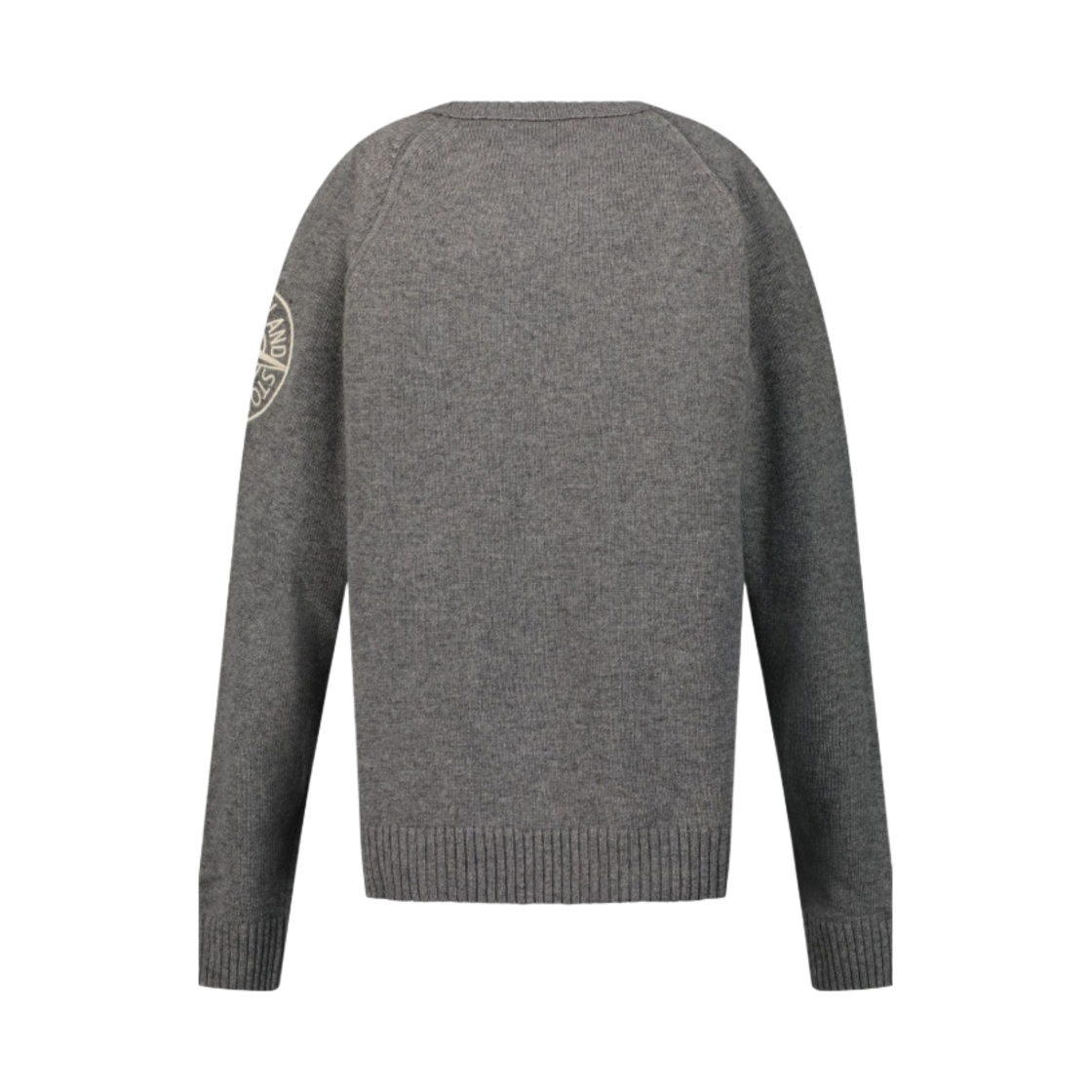 (키즈) 스톤 아일랜드 507A1 스타킹 스티치 캐시미어 울 크루넥 니트 차콜 - 22FW((Kids) Stone Island 507A1 Stocking Stitch Cashmere Wool Crewneck Knit Charcoal - 22FW) - 2