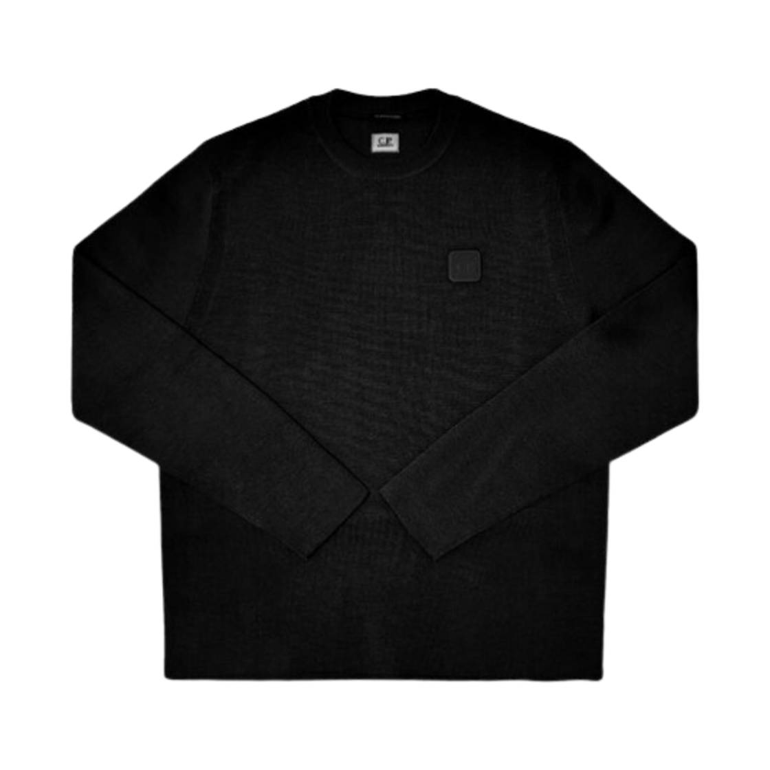 11CMKN123A005292A999 C.P. Company Merino Wool Logo Crewneck Knit Black - 21FW