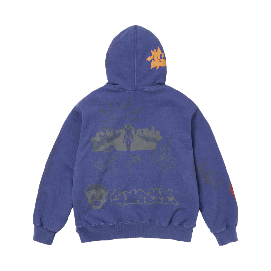슈프림 선라이즈 후드 스웨트셔츠 워시드 네이비 - 23FW(Supreme Sunrise Hooded Sweatshirt Washed Navy - 23FW) - 2