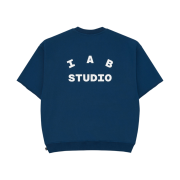 IAB Studio Heavy Short Sleeve Sweatshirt Navy - 23FW