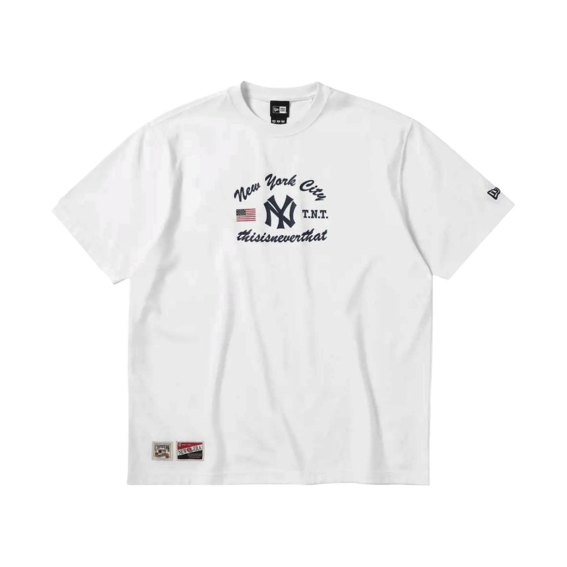 디스이즈네버댓 x 뉴에라 x MLB 뉴욕 양키스 티셔츠 화이트(thisisneverthat x New Era x MLB New York Yankees T-Shirt White)