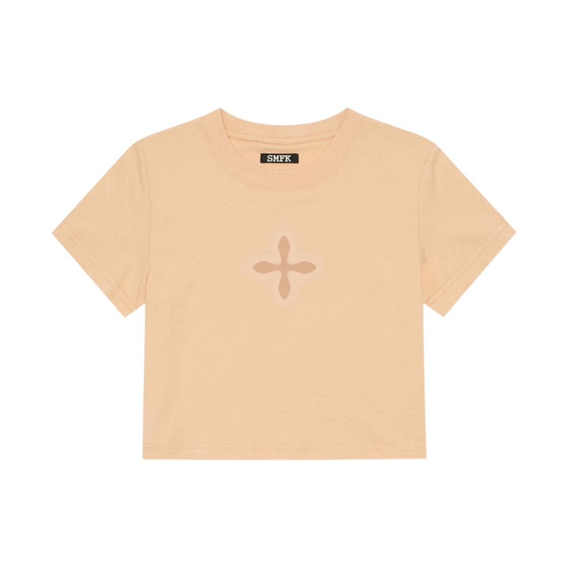 (W) 에스엠에프케이 컴퍼스 크로스 슬림 핏 티셔츠 위트((W) SMFK Compass Cross Slim Fit T-Shirt Wheat)