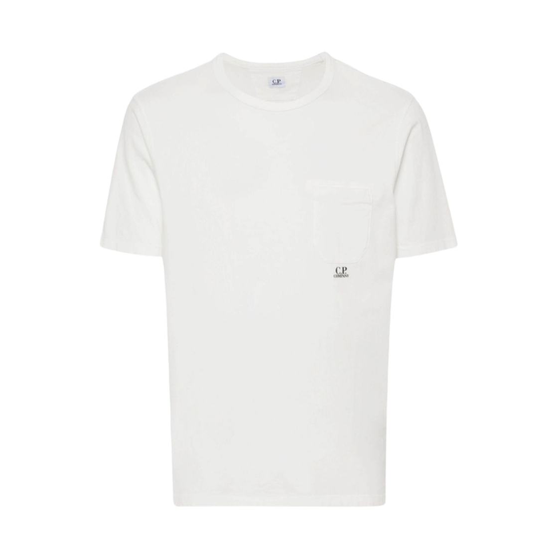 16CMTS086A005431G103 C.P. Company Logo Print Patch Pocket T-Shirt Gauze White