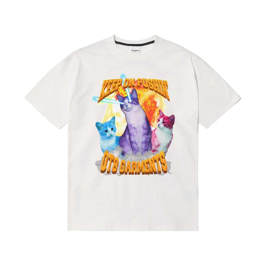 Q4MMTS003IVO QT8 GARMENTS Wild Cat Tee Ivory