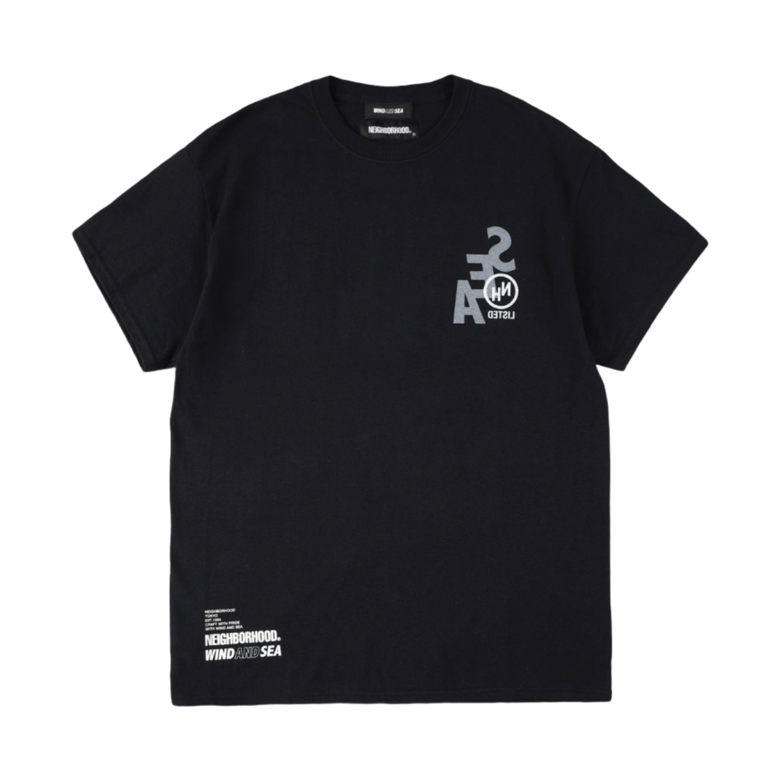 네이버후드 x 윈드 앤 씨 x 케이스티파이 3 웨이 로고 티셔츠 블랙(Neighborhood x Wind and Sea x Casetify 3 Way Logo T-Shirt Black) - 1