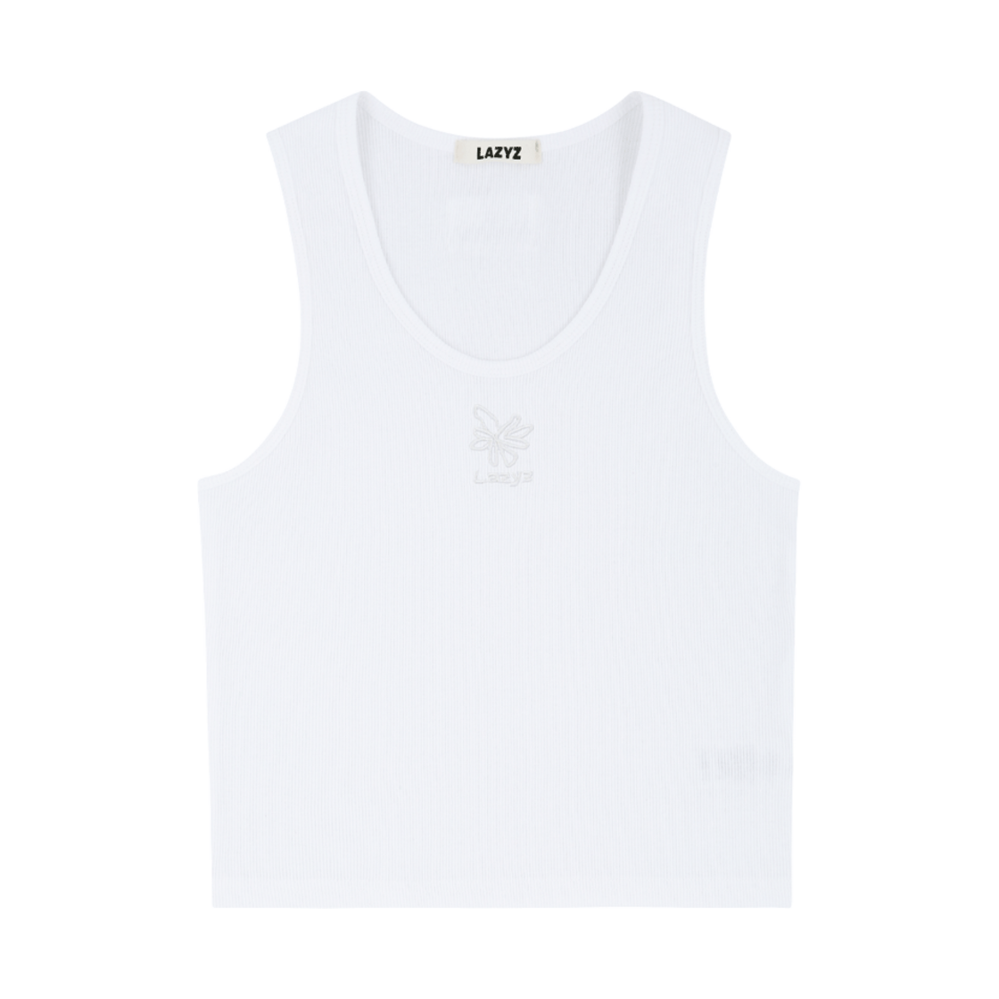 레이지지 레이지 플라워 탱크탑 화이트(Lazyz Lazy Flower Tank Top White) - 1